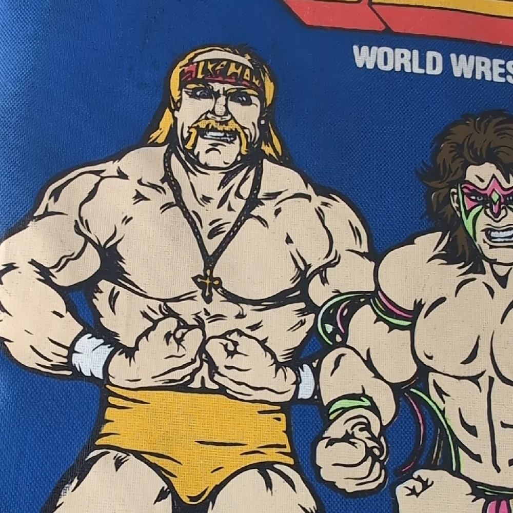 Vintage WWF Superstars Wrestling Bookbag Backpack 1991!!!!